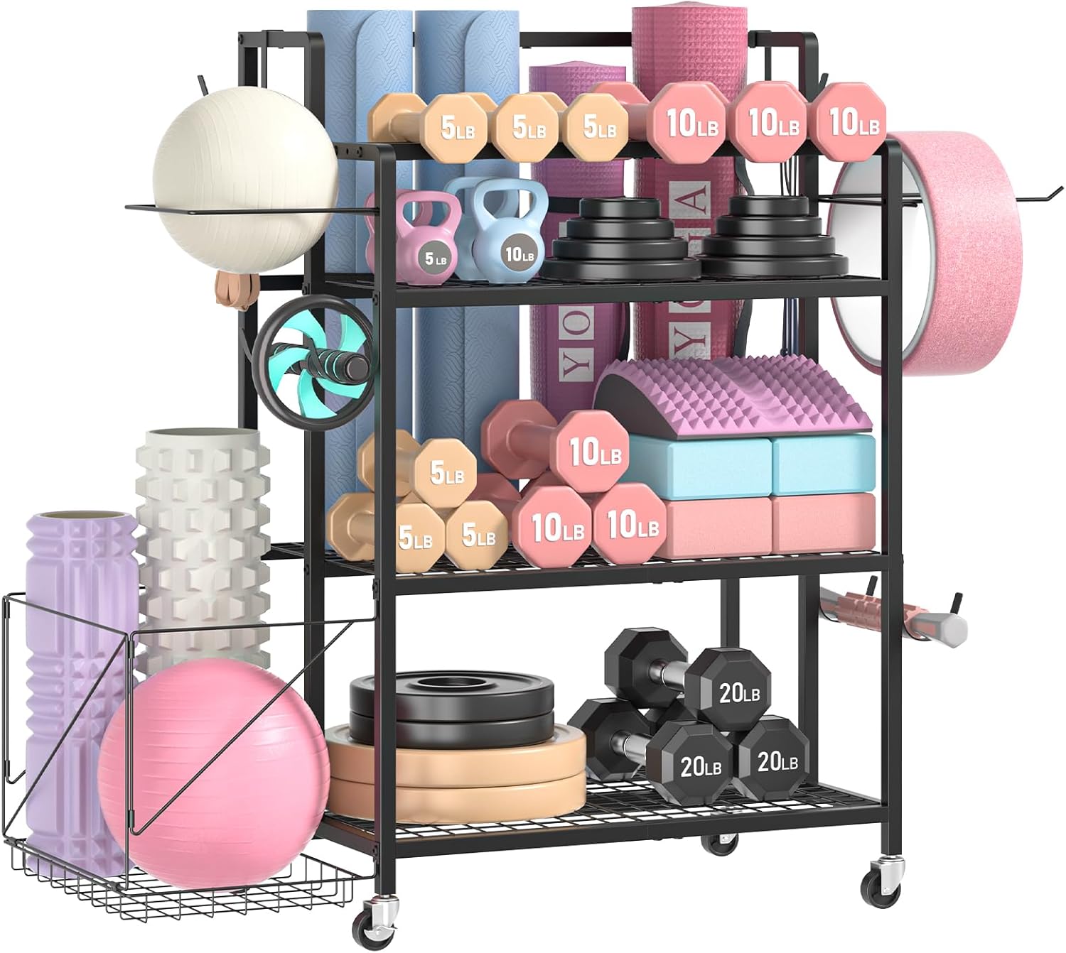 Home Gym Gym - ホームジム収納、材質・色指定なし、ダンベル、ケトルベル、トレーニング器具に最適