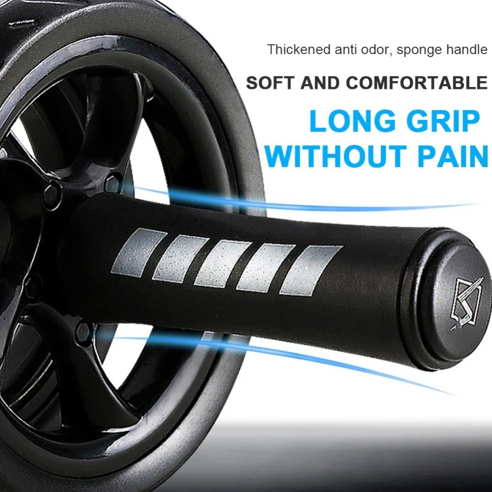 Ab Roller Wheel - 厚みのある腹部トレーニングローラーソフトスポンジグリップ強力な耐荷重ABローラーダブルホイールノイズなし腹部エクササイズホイール