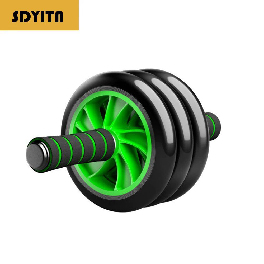 Ab Roller Wheel - 腹筋トレーニング用デュアルホイール付きポータブル腹筋ローラー、男性と女性用の腹部運動器具、静かなローリングホイール