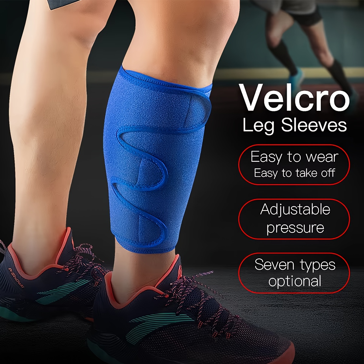 Seated Calf Raise - 1PCスポーツシンガードクロスフィット調整可能ふくらはぎ圧縮サイクリングスリーブサッカーバスケットボールウェイトリフティングふくらはぎサポートブレース