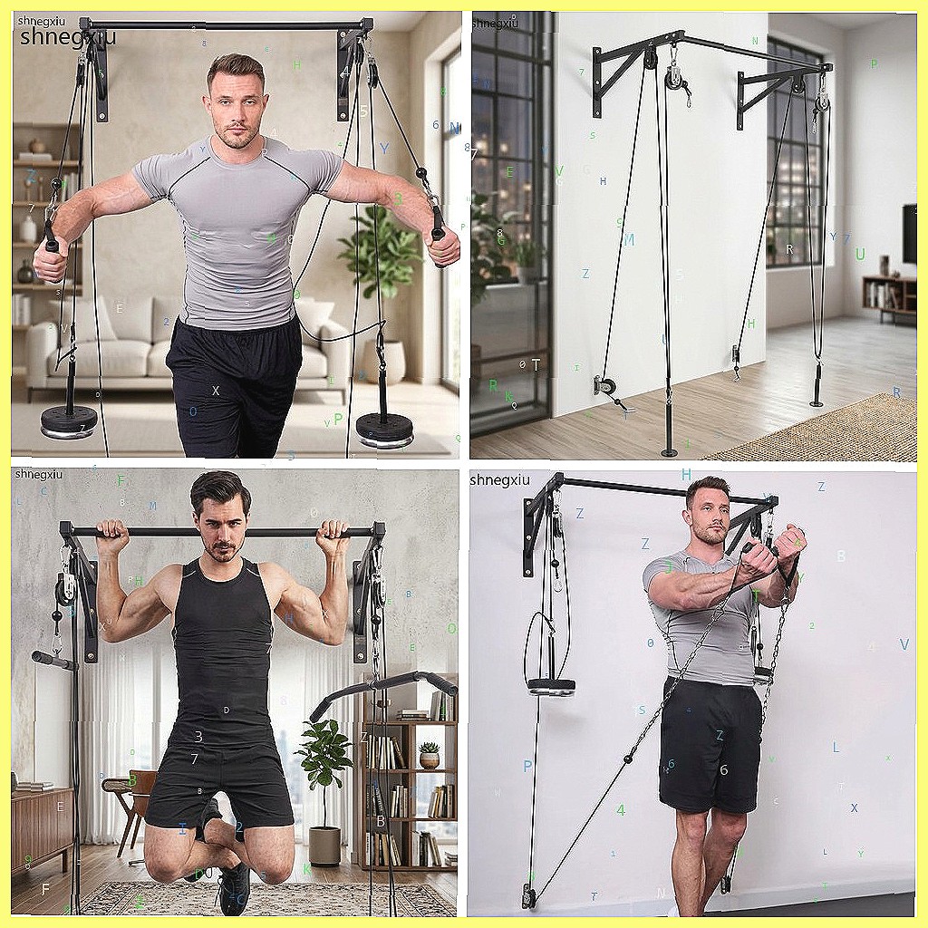Home Gym Equipment Diy - 壁掛け式DIYフィットネスプーリーシステム（上腕二頭筋・上腕三頭筋用）、ホームジムケーブルマシン筋力トレーニング器具