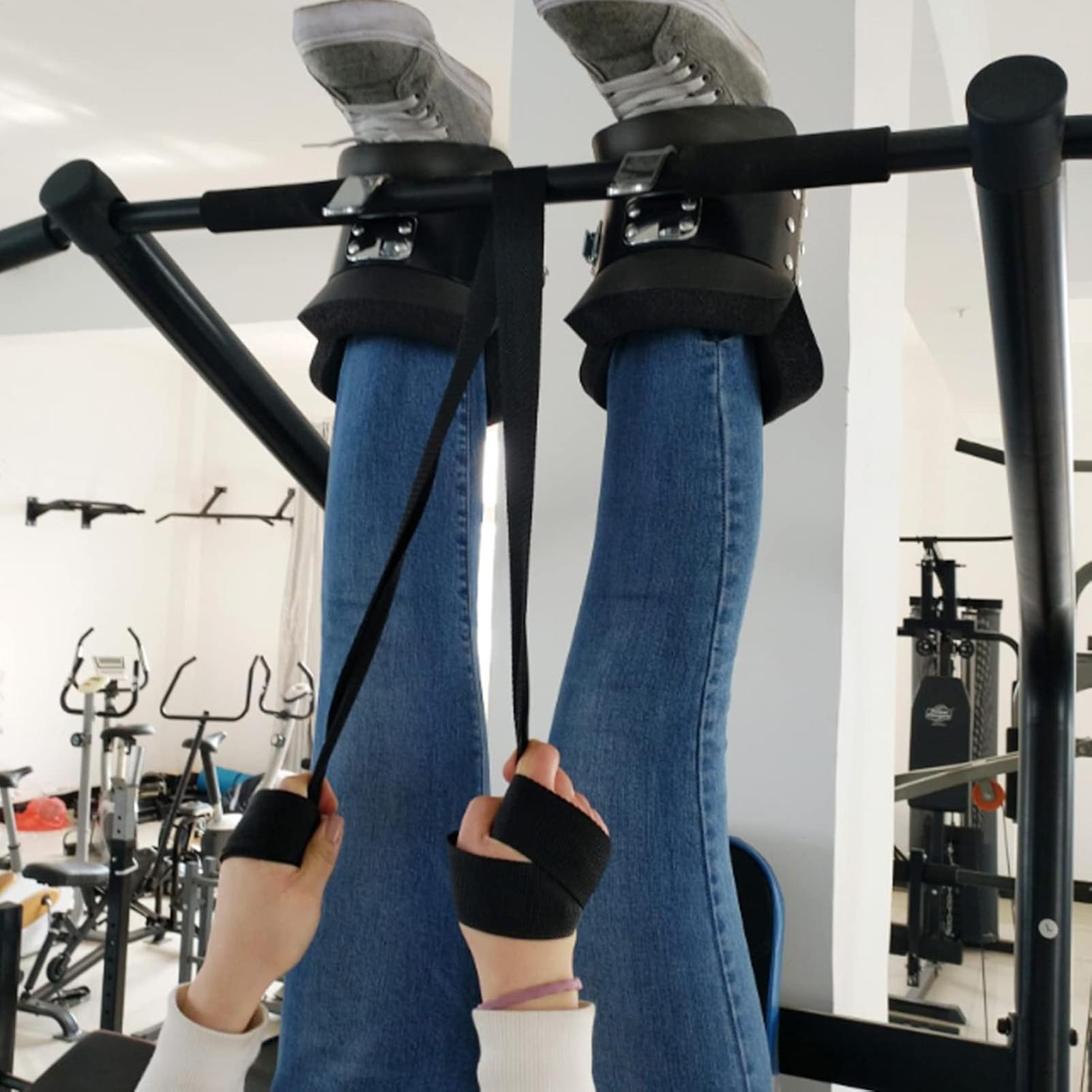 Home Gym All In One - 1ペア吊り下げ式プルアップブーツ ホームジム用 反転防止ブーツ 筋力トレーニング用反転器具 フィットネス ネックバック用