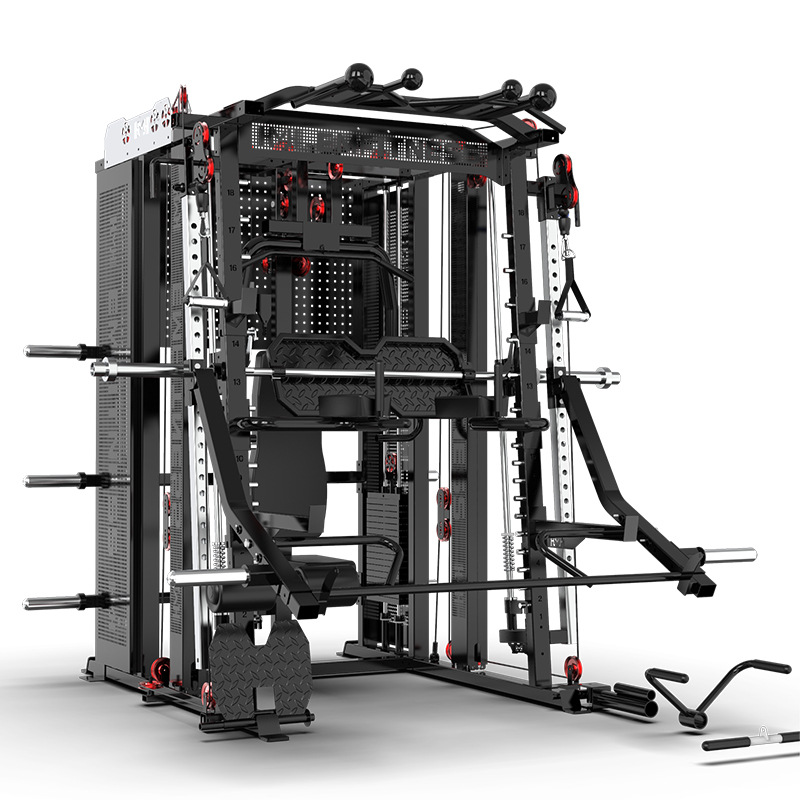 Home Gym All In One - フィットネス機器 多機能スチール製スミスフィットネストレーナー スクワットラック 特別設計ステーション