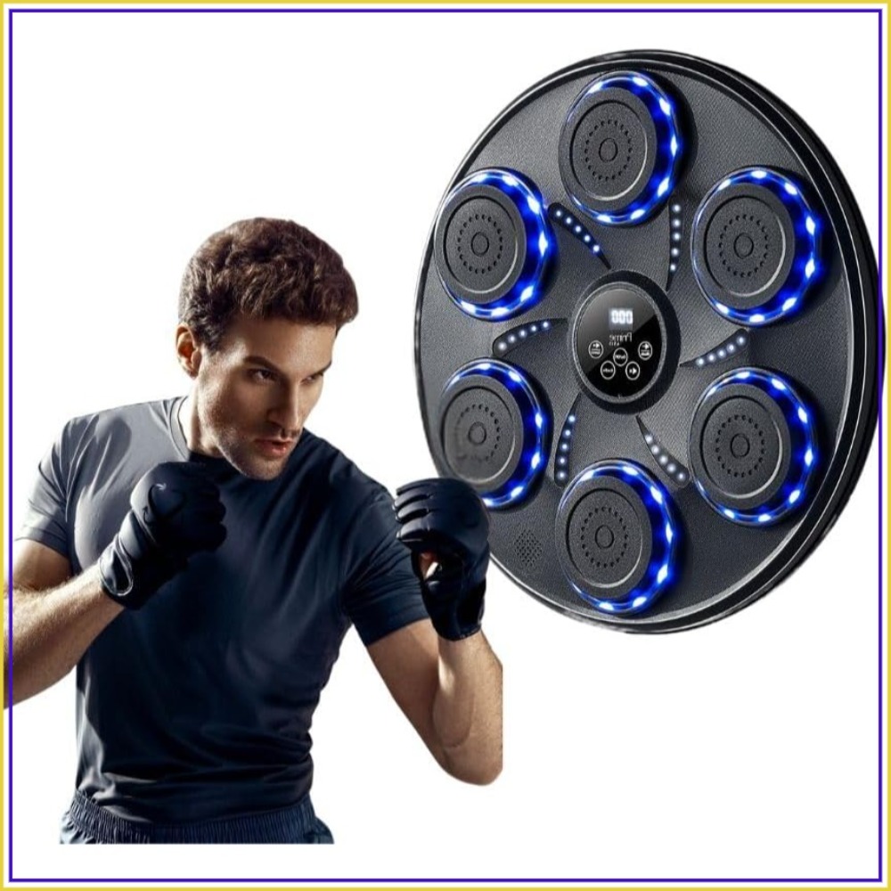 Home Gym Machine - スマートミュージックボクシングマシン（グローブ、Bluetooth、LEDライト付き）ホームジム用