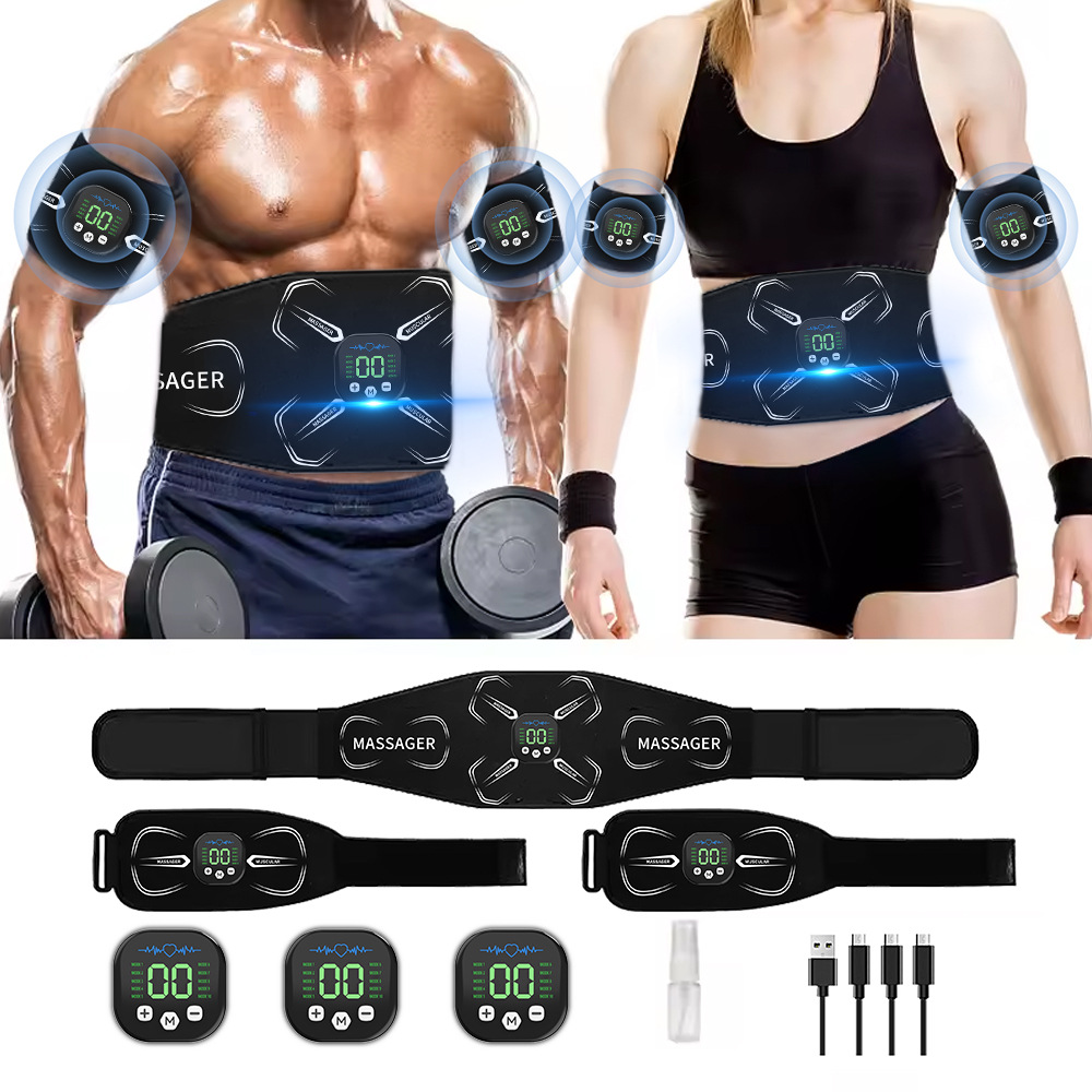Home Gym Hack - EMS 筋肉刺激装置腹部トレーナー腹筋トナー腕腹脚エクササイズワークアウト減量脂肪燃焼ホームジムフィットネス機器