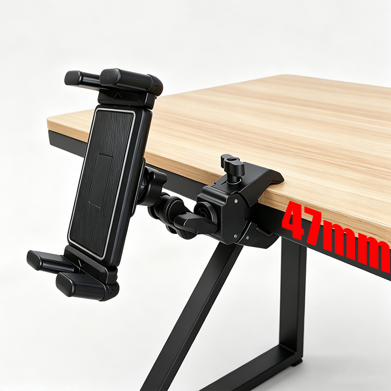 Home Gym Video - トレッドミルエクササイズバイク用タブレットスタンド クランプ式調節可能な電話ホルダー 新聞閲覧、ビデオ通話、ホームジムエクササイズバイク用