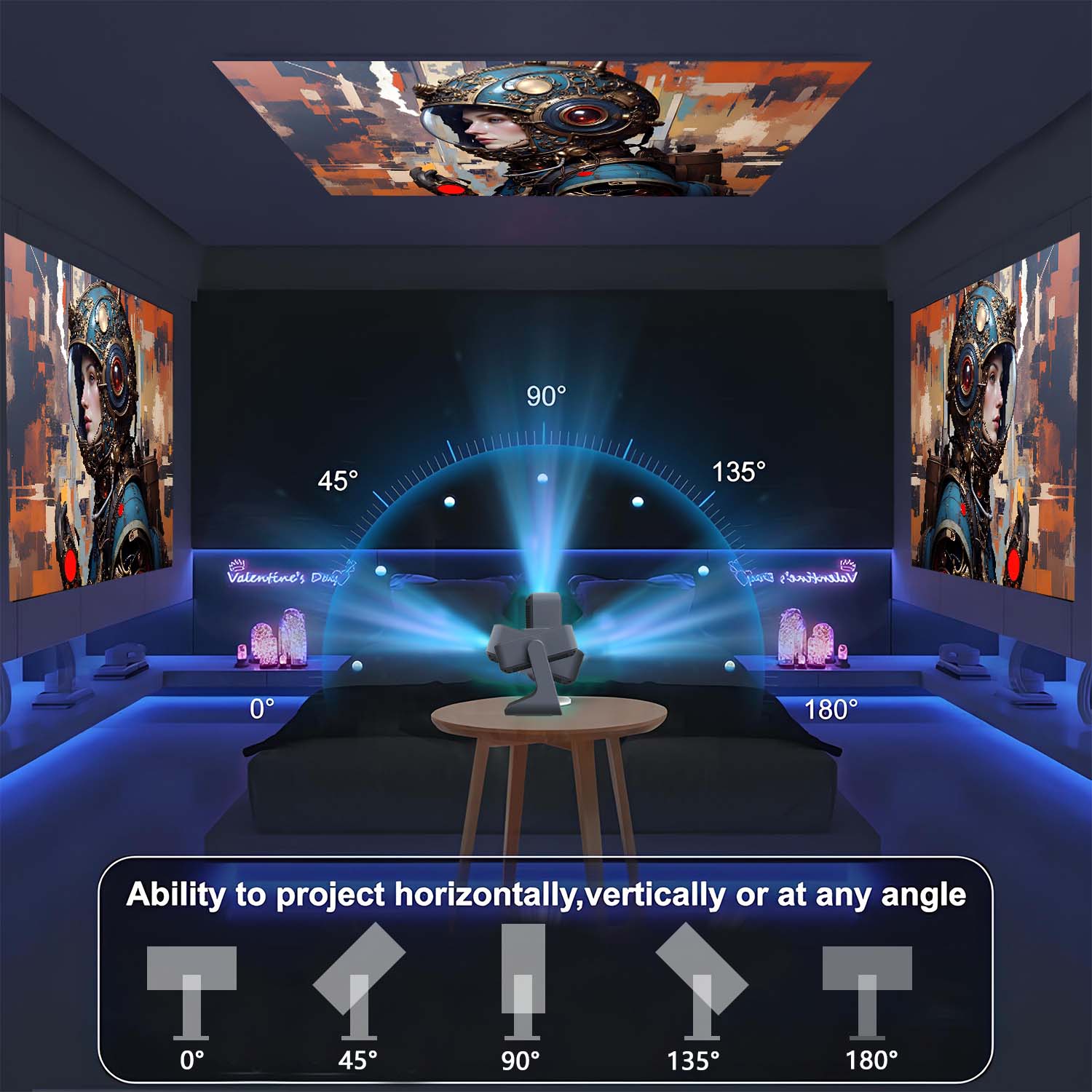 スマート7インチタッチプロジェクター 4Kオートフォーカス  - Home Gym Video のレビューと価格