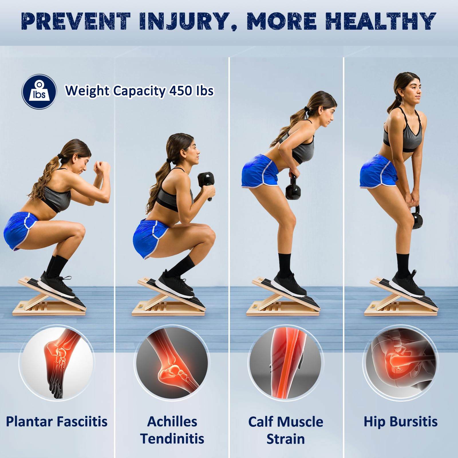 2 in 1木製バランスボード＆ふくらはぎストレッチボード、 - Seated Calf Raise のレビューと価格