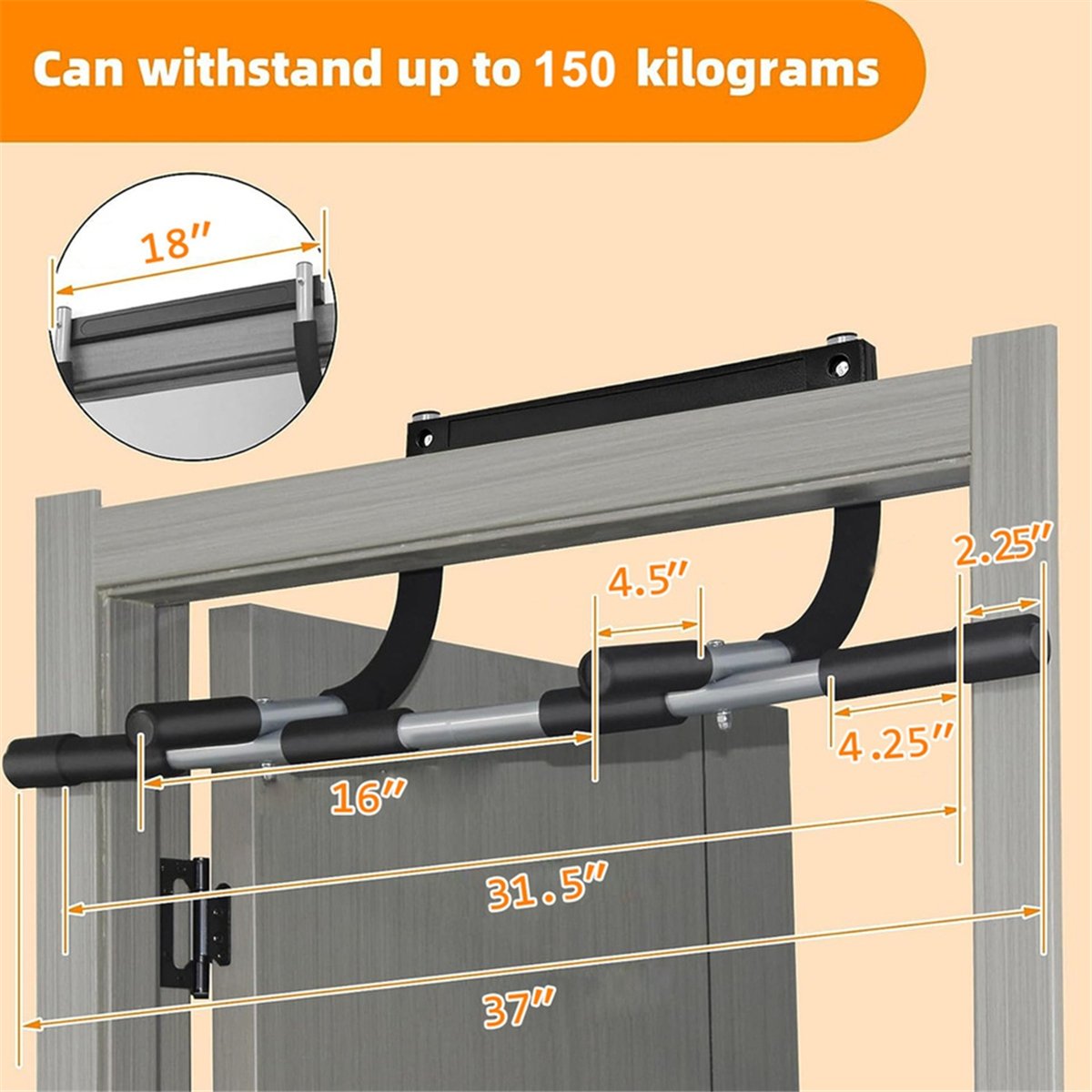 ABST壁掛け懸垂バー - ドア枠用チンニングバー、強化され - Chin Up Doorframe のレビューと価格