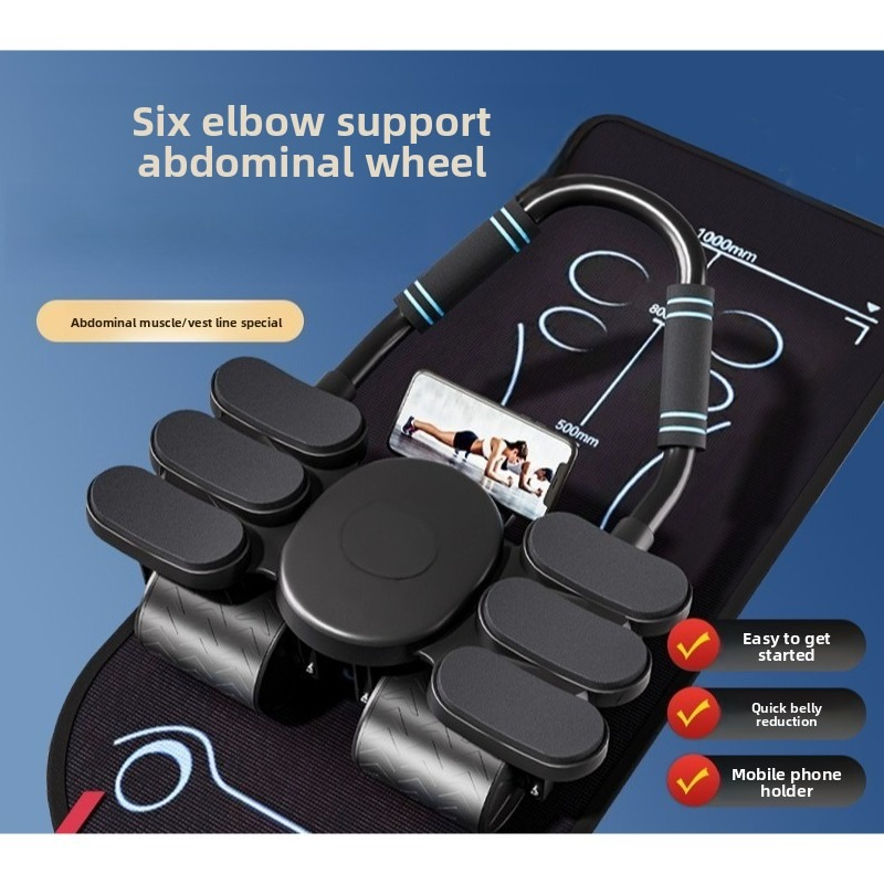 四輪六肘腹部運動器具 自動リバウンド機能付き 腹部ローリング - Ab Roller Wheel のレビューと価格