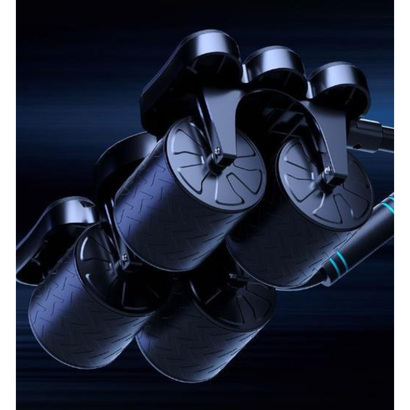 四輪六肘腹部運動器具 自動リバウンド機能付き 腹部ローリング - Ab Roller Wheel のレビューと価格
