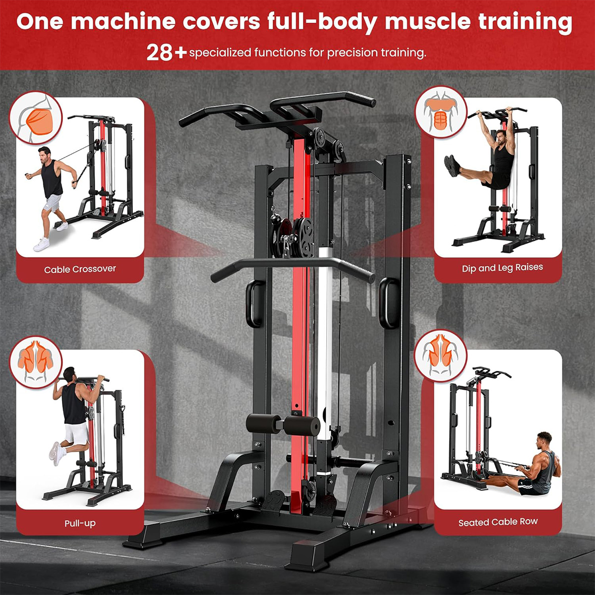 Poobooホームジムマシン - ハイ/ロープーリーシステム - Home Gym All In One のレビューと価格