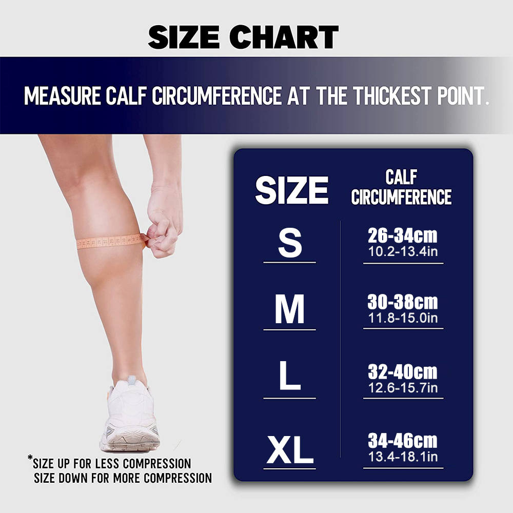 1 ペアの脚圧縮ソックス、脚の痛みを軽減するふくらはぎサポー - Seated Calf Raise のレビューと価格