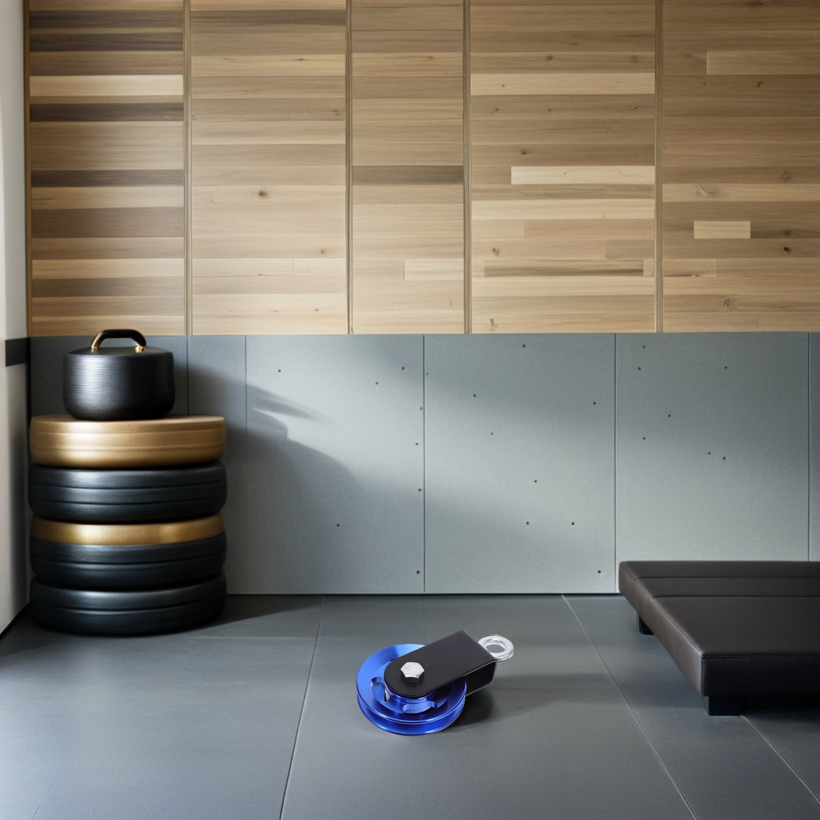 青色アルミニウム製ケーブルプーリーホイール、精密ベアリング、 - Home Gym Equipment Diy のレビューと価格