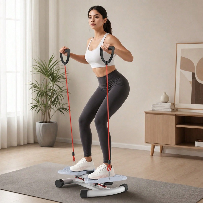 家庭用トレーニング用の調整可能な抵抗付きツイストステッパー、 - Home Gym Hack のレビューと価格