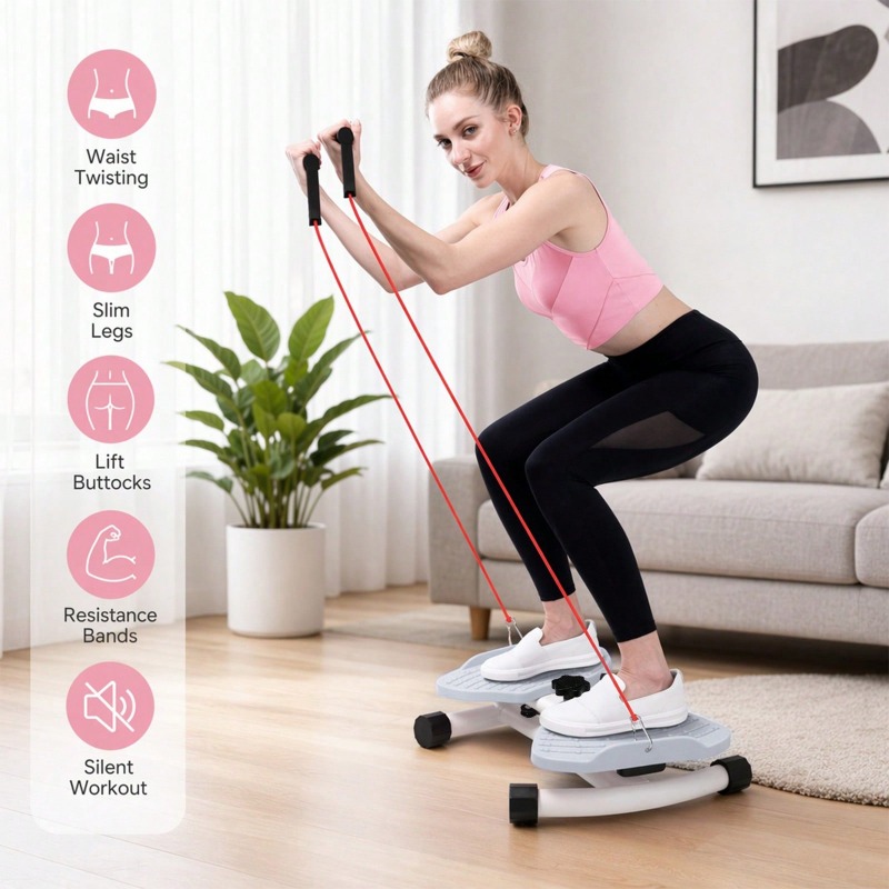 家庭用トレーニング用の調整可能な抵抗付きツイストステッパー、 - Home Gym Hack のレビューと価格