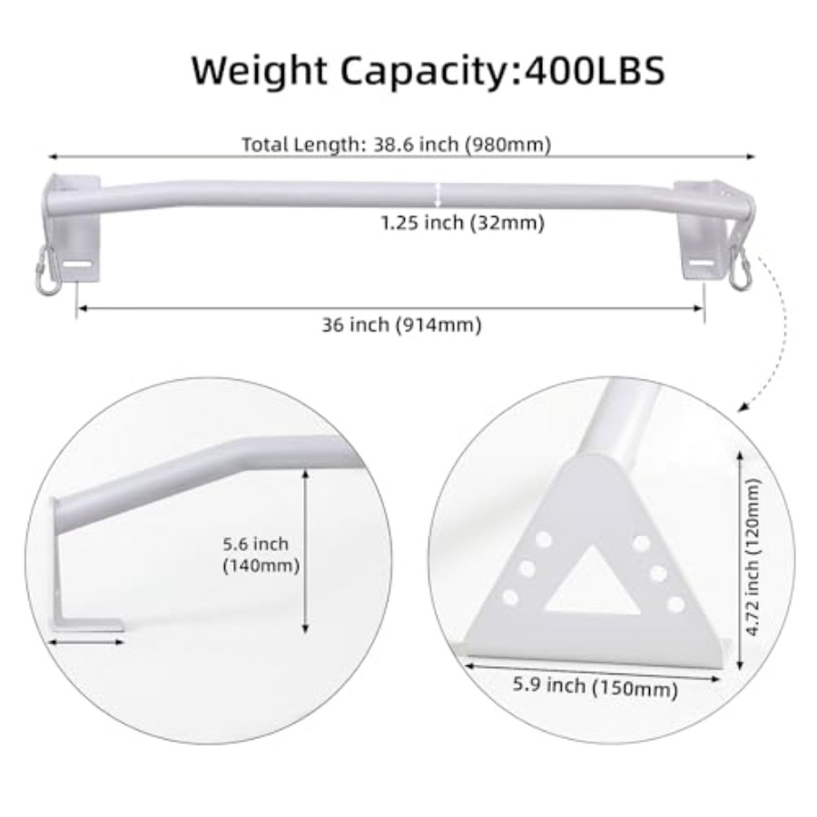 壁掛け式懸垂バー ドア枠用ヘビーデューティー筋トレプルアップ - Chin Up Doorframe のレビューと価格