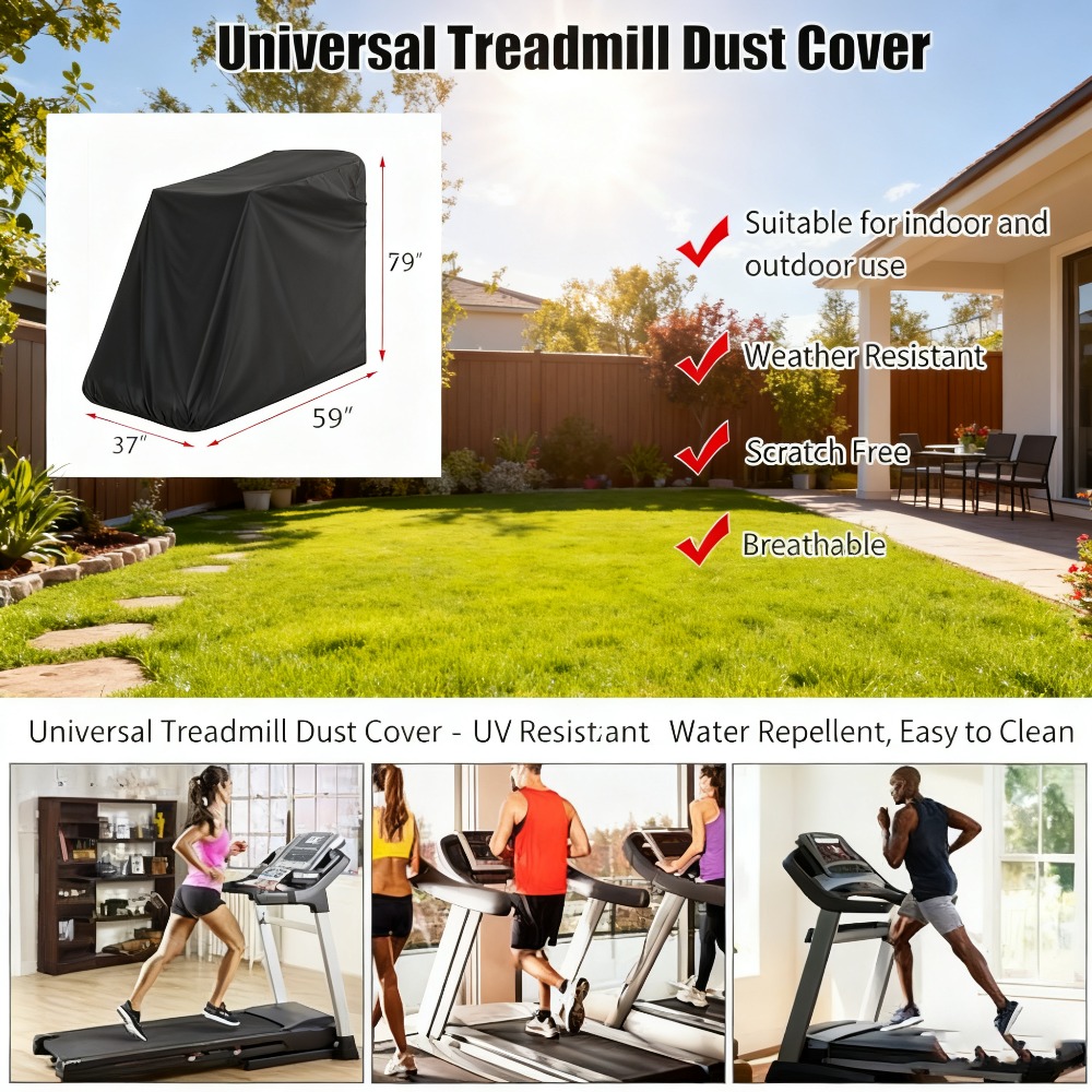 ユニバーサルトレッドミルカバー、ホームジム用防水、折りたたみ - Treadmill Home Gym のレビューと価格