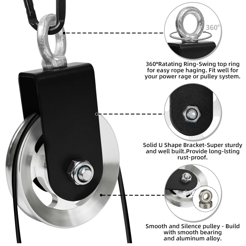 1個入りアルミ合金ケーブルプーリー、88mmプーリーホイール - Home Gym Equipment Diy のレビューと価格