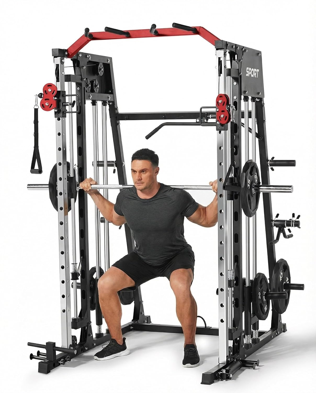 オールインワンスミスマシンホームジム、2200ポンド耐荷重ス - Home Gym All In One のレビューと価格