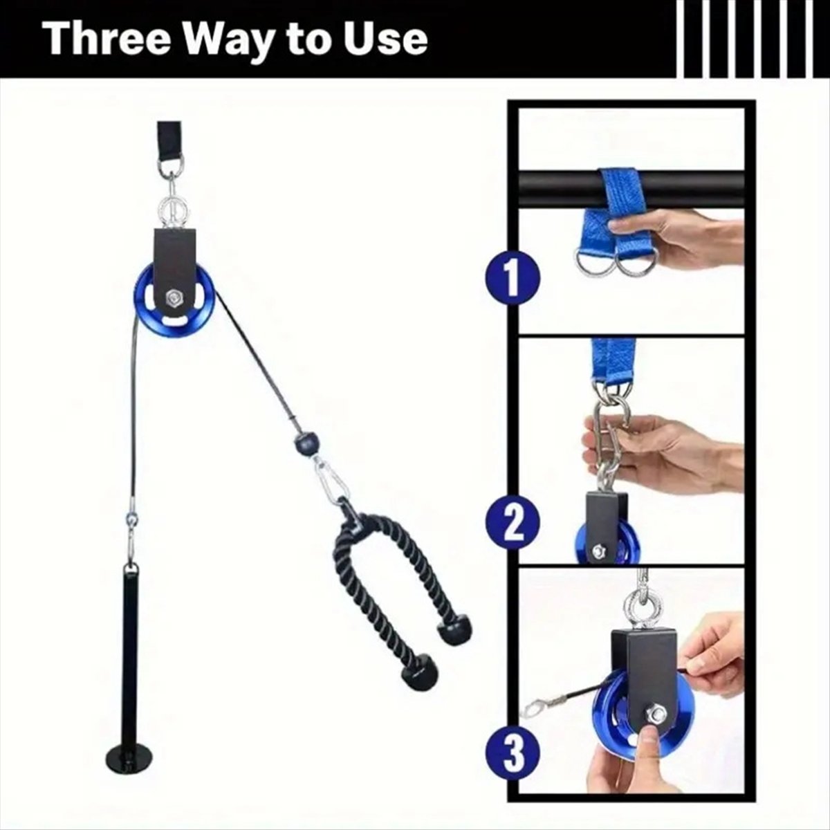 新入荷 ケーブルプーリー スイングストラップカラビナ付き、9 - Home Gym Equipment Diy のレビューと価格