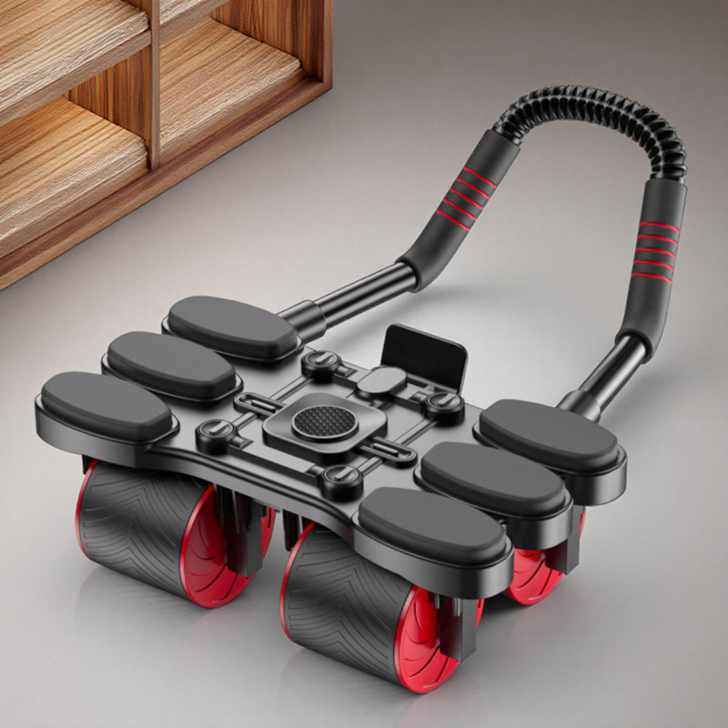 四輪腹筋強化ホイール自動リバウンドスリミングベリーフラットサ - Ab Roller Wheel のレビューと価格