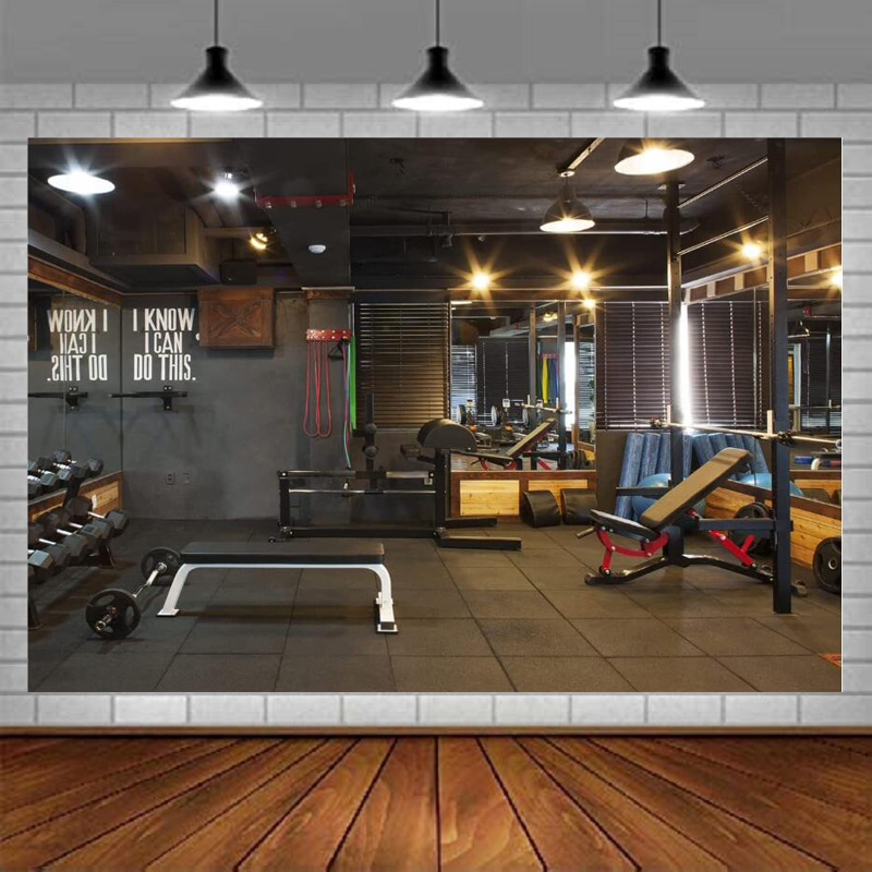 ジム写真撮影用背景幕フィットネスパーティーデコレーション写真 - Home Gym Video のレビューと価格