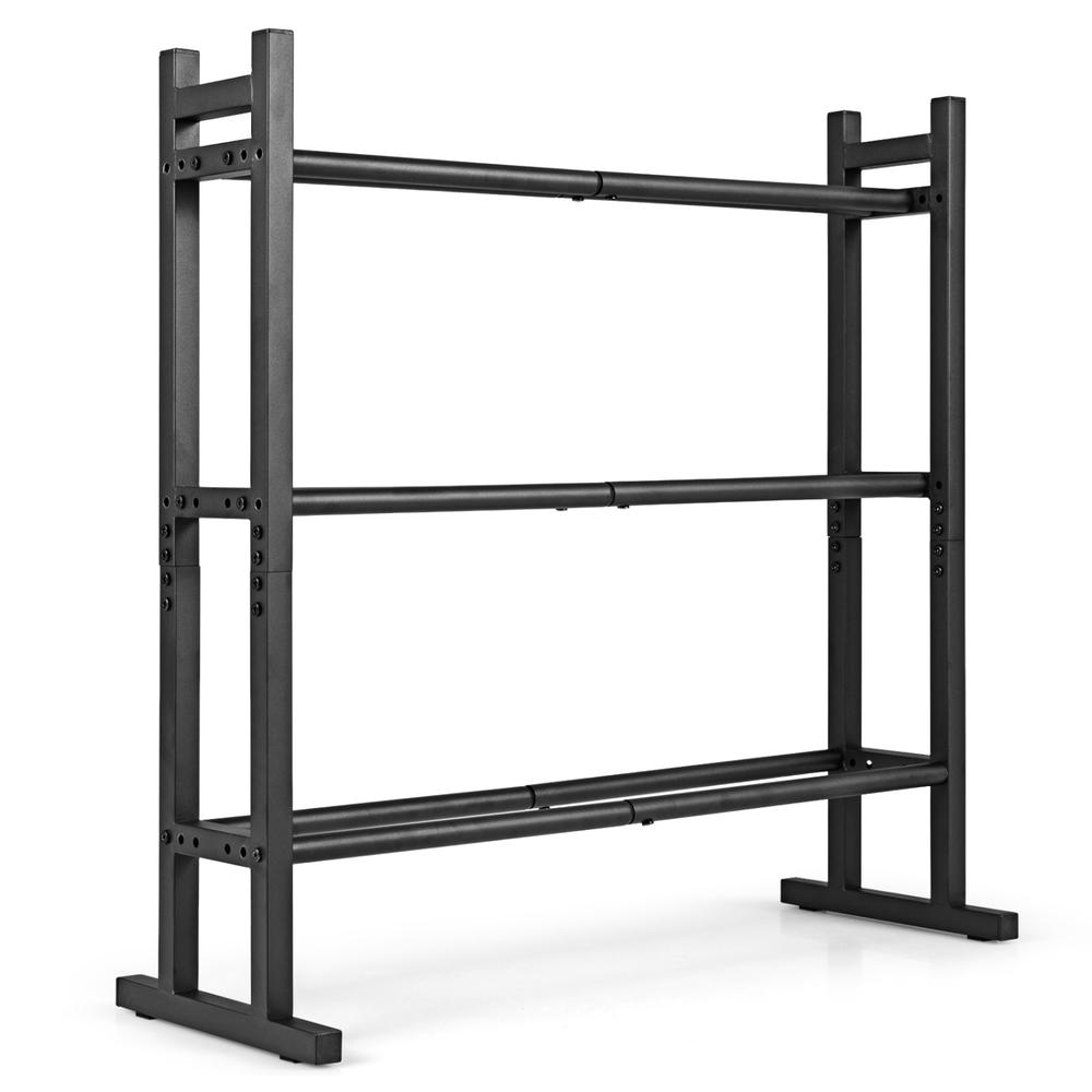 頑丈な3段ダンベルラック、粉体塗装スチール製ウェイト収納スタ - Home Gym Gym のレビューと価格