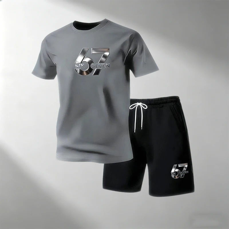 オファー：メンズ2ピーススポーツセット ラウンドネックTシャ - Home Gym Gym のレビューと価格