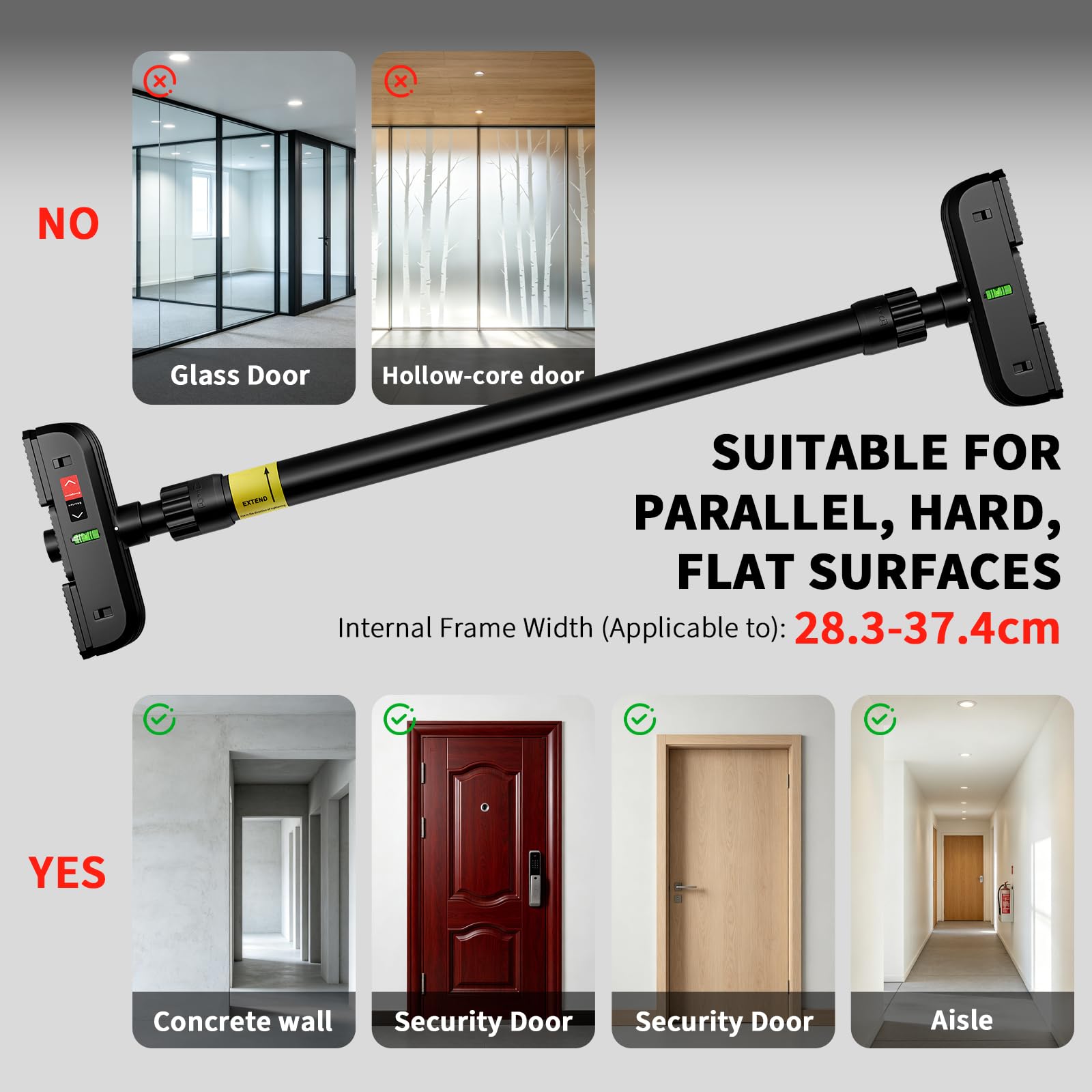 ドア枠用懸垂バー、ネジ不要、耐荷重440ポンド |   調節 - Chin Up Doorframe のレビューと価格