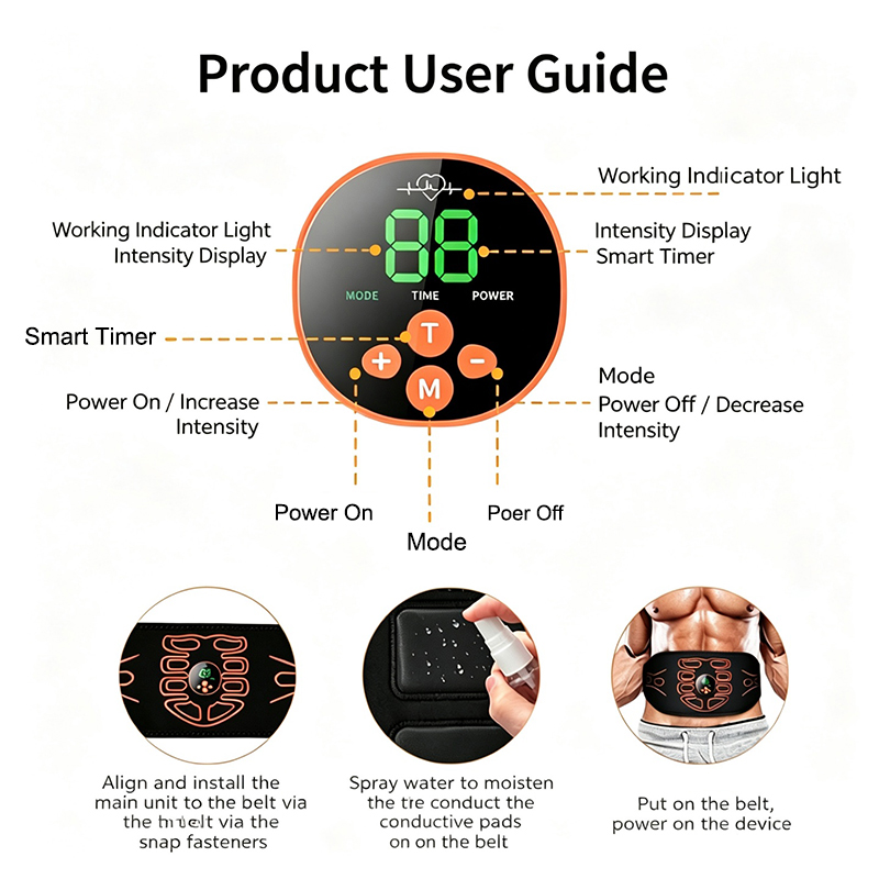 腹部調子を整えるベルトスマート腹筋トレーナー筋肉トーナーボデ - Home Gym Hack のレビューと価格