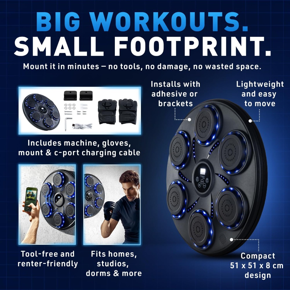 スマートミュージックボクシングマシン（グローブ、Blueto - Home Gym Machine のレビューと価格