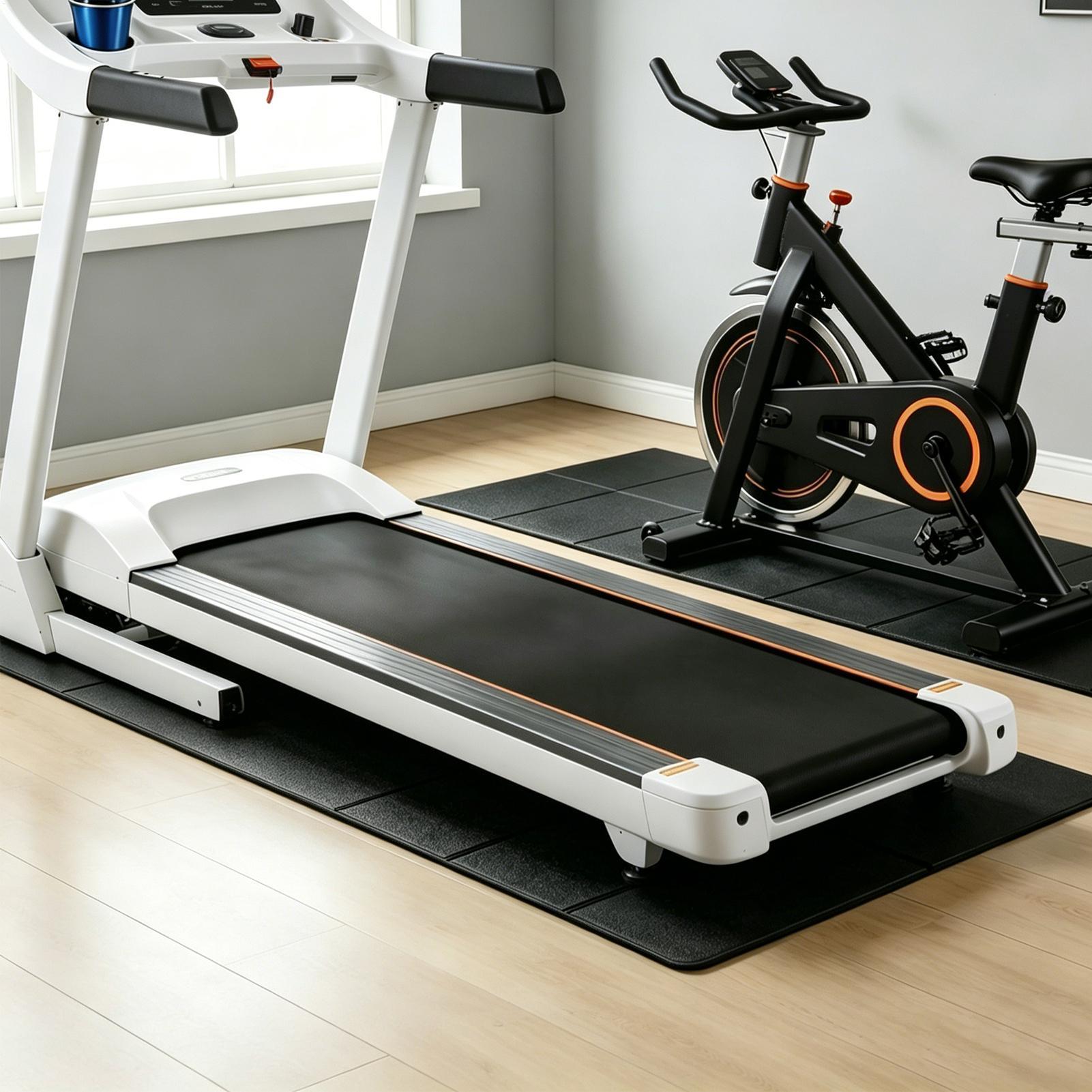 トレッドミルパッド床用ノンスリップ振動吸収防水トレッドミルフ - Home Gym Equipments のレビューと価格