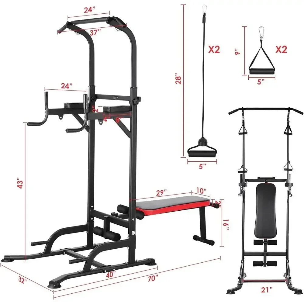 オールインワン調整可能なホームジム（ベンチ、懸垂バー、ディッ - Home Gym All In One のレビューと価格