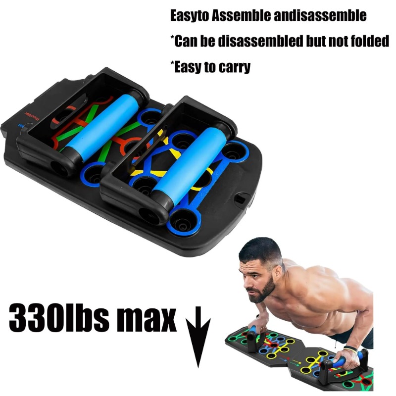 抵抗バンド付き折りたたみ式プッシュアップボード、多機能プッシ - Home Gym Hack のレビューと価格