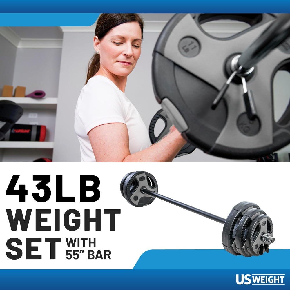 ホームジム用の完璧なバーベルウェイトセット - 43ポンド - Home Gym Gym のレビューと価格